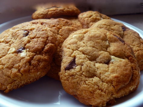 Cookies au chocolat noir et blanc
